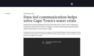 Preview of the City of Cape Town Case Study