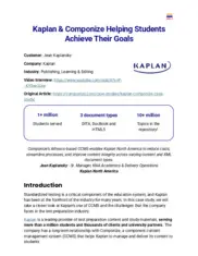 Preview of the Kaplan Case Study