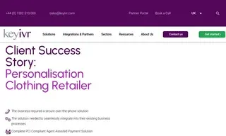 Preview of the Large Personalisation Clothing Retailer Case Study