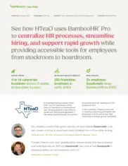 Preview of the HTeaO Case Study