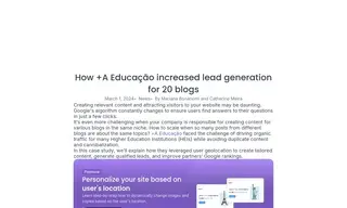 Preview of the +A Educação Case Study