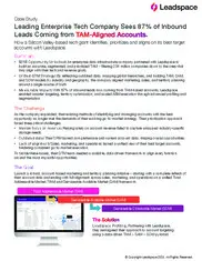 Preview of the Leading Enterprise Tech Company Case Study