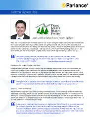 Preview of the Tahoe Forest Health System Case Study