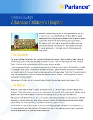 Preview of the Arkansas Children’s Hospital Case Study