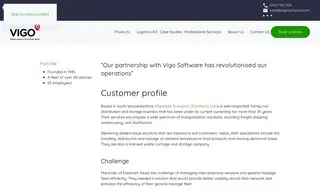 Preview of the Marshalls Transport Evesham Ltd Case Study