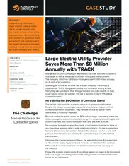 Preview of the Large Electric Utility Company Case Study
