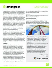 Preview of the Village Roadshow Case Study