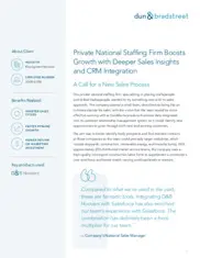 Preview of the Private National Staffing Agency Case Study