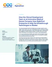 Preview of the Large Medical Device Company Case Study