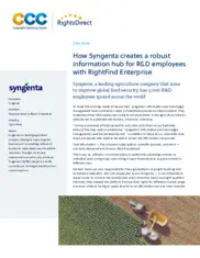 Preview of the Syngenta Case Study
