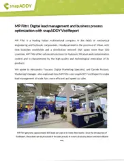 Preview of the MP Filtri Case Study