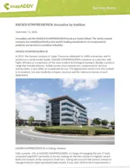 Preview of the Kaeser Kompressoren Case Study