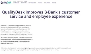 Preview of the S-Bank Case Study