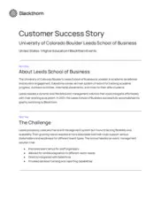 Preview of the Leeds School of Business Case Study