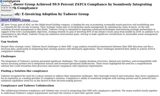 Preview of the Tadweer Group Case Study