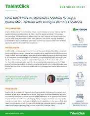 Preview of the Interfor Case Study