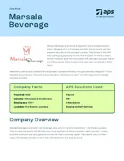 Preview of the Marsala Beverage Case Study