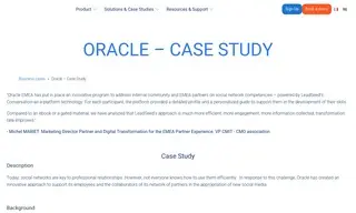 Preview of the Oracle Case Study