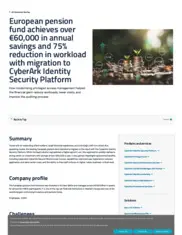 Preview of the European Pension Fund Case Study