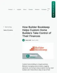 Preview of the Builder Bookkeep Case Study