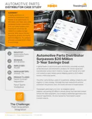 Preview of the Global Automotive Parts Distributor Case Study