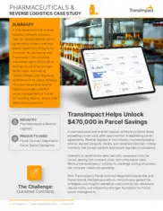 Preview of the Large Pharmaceutical and Reverse Logistics Software Company Case Study