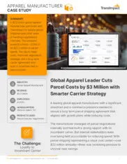 Preview of the Leading Global Apparel Manufacturer Case Study