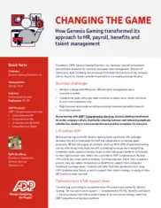 Preview of the Genesis Gaming Case Study