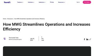 Preview of the MWG Mining Case Study