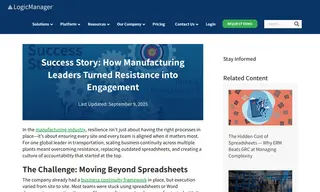 Preview of the Large Manufacturing Leader Case Study