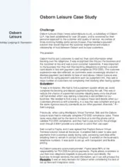 Preview of the Osborn Leisure Case Study