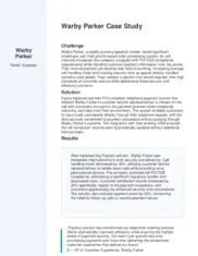 Preview of the Warby Parker Case Study