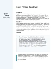 Preview of the Enjoy Fitness Studio Case Study