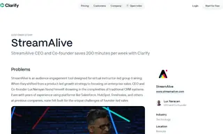 Preview of the StreamAlive Case Study