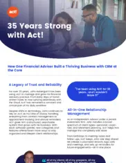Preview of the One Financial Advisor Case Study