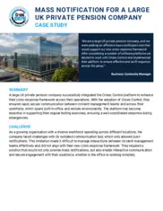 Preview of the UK Private Pension Company Case Study