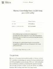 Preview of the Marosa Case Study