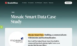 Preview of the Mosaic Smart Data Case Study