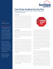Preview of the Acadiana Security Plus Case Study