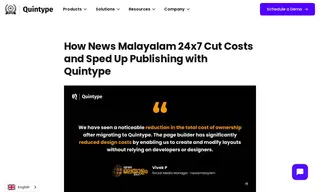 Preview of the News Malayalam 24x7 Case Study