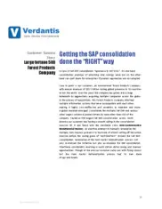 Preview of the Large Fortune 500 Forest Products Company Case Study