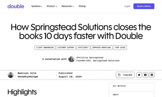 Preview of the Springstead Solutions Case Study