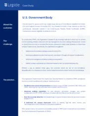 Preview of the U.S. Government Body Case Study