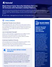 Preview of the Black Swan Cyber Security Solutions Case Study