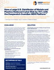 Preview of the Large U.S. Metals and Plastics Distributor Case Study