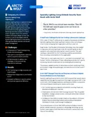 Preview of the Specialty Lighting Group Case Study
