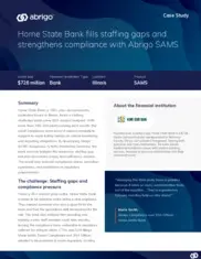Preview of the Home State Bank Case Study