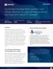 Preview of the Southwest Heritage Bank Case Study