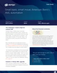 Preview of the American Bank NA Case Study