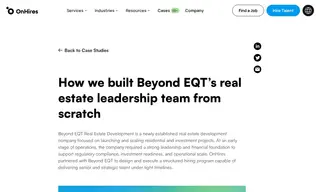 Preview of the Beyond EQT Real Estate Development Case Study